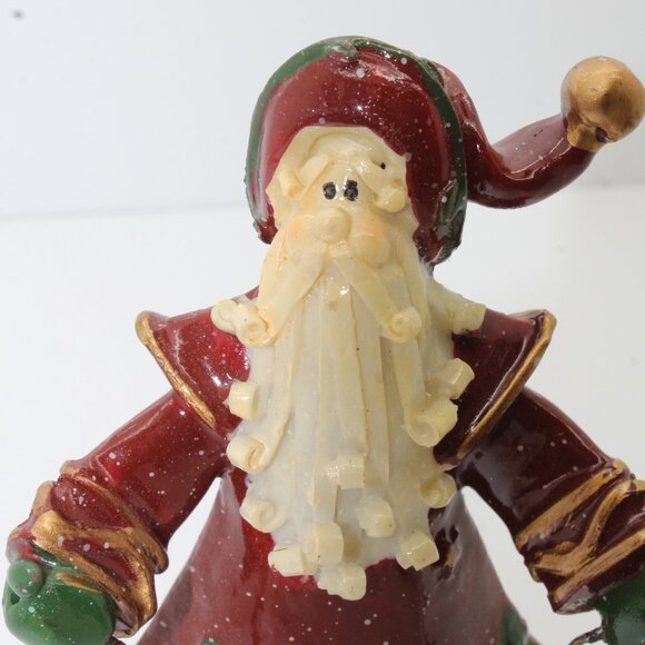 Vintage Santa Claus Figurine Christmas Resin Figurine Multicolor 5.5 - Picture 2 of 7